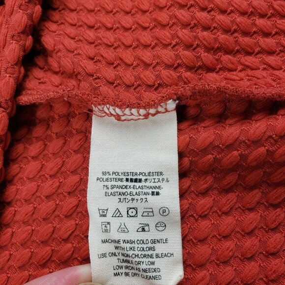 Free People Fit & Flare Dress Orange Womens Medium Long Sleeve Cutout Back - Picture 14 of 14